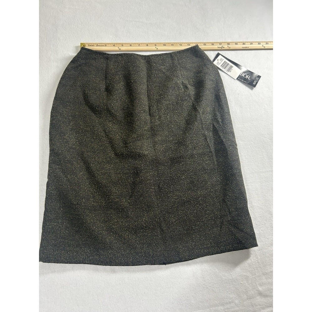 Sag Harbor Women's Straight Skirt Size 12 Salt Pepper Lined BRAND NEW 227